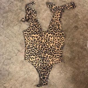 Cheetah print body suit